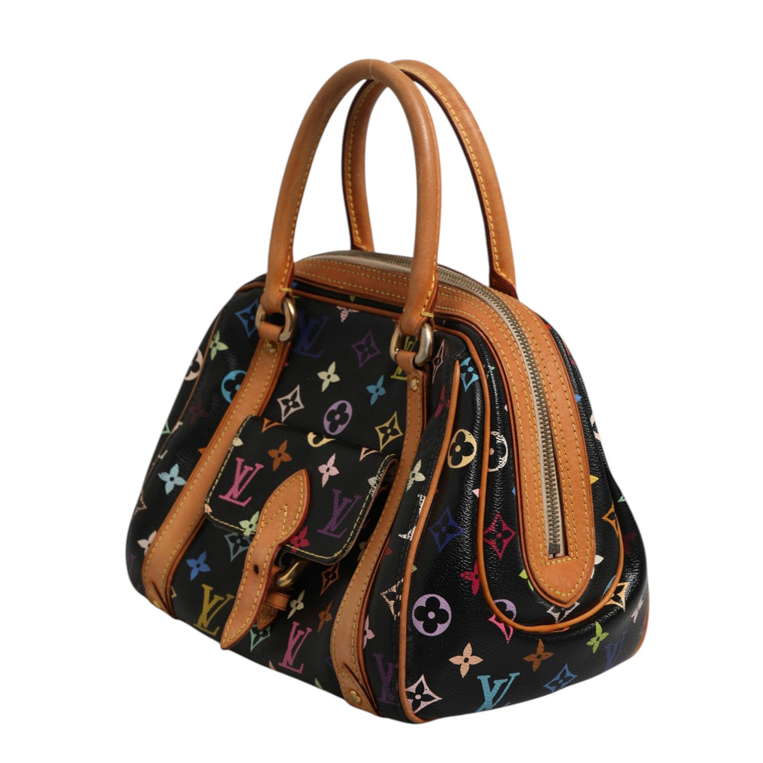Louis Vuitton  Black Monogram Multicolor Canvas Priscilla Handbag thumbnail 3