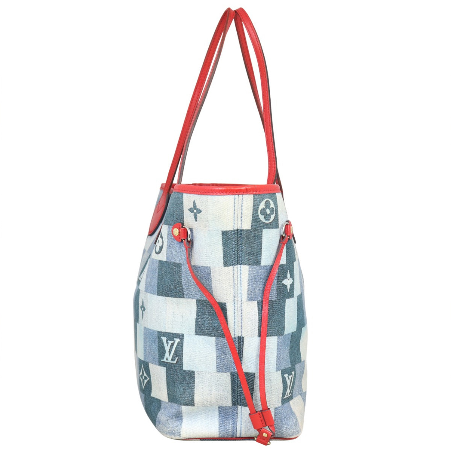 Louis Vuitton  Neverfull Patchwork Monogram Denim Tote Bag thumbnail 2