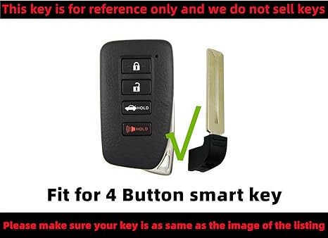 Silicone Rubber Key Fob Cover Compatible with 2013-2021 Lexus ES300h ES350 GS350 GS450h IS200t IS300 IS350 LX570 NX200t NX300h RC350 RX350 RX450h HYQ14FBA thumbnail 2