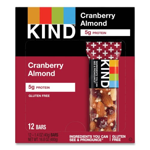 KIND Plus Nutrition Boost Bar, Cranberry Almond and Antioxidants, 1.4 oz, 12/Box (17211) thumbnail 4