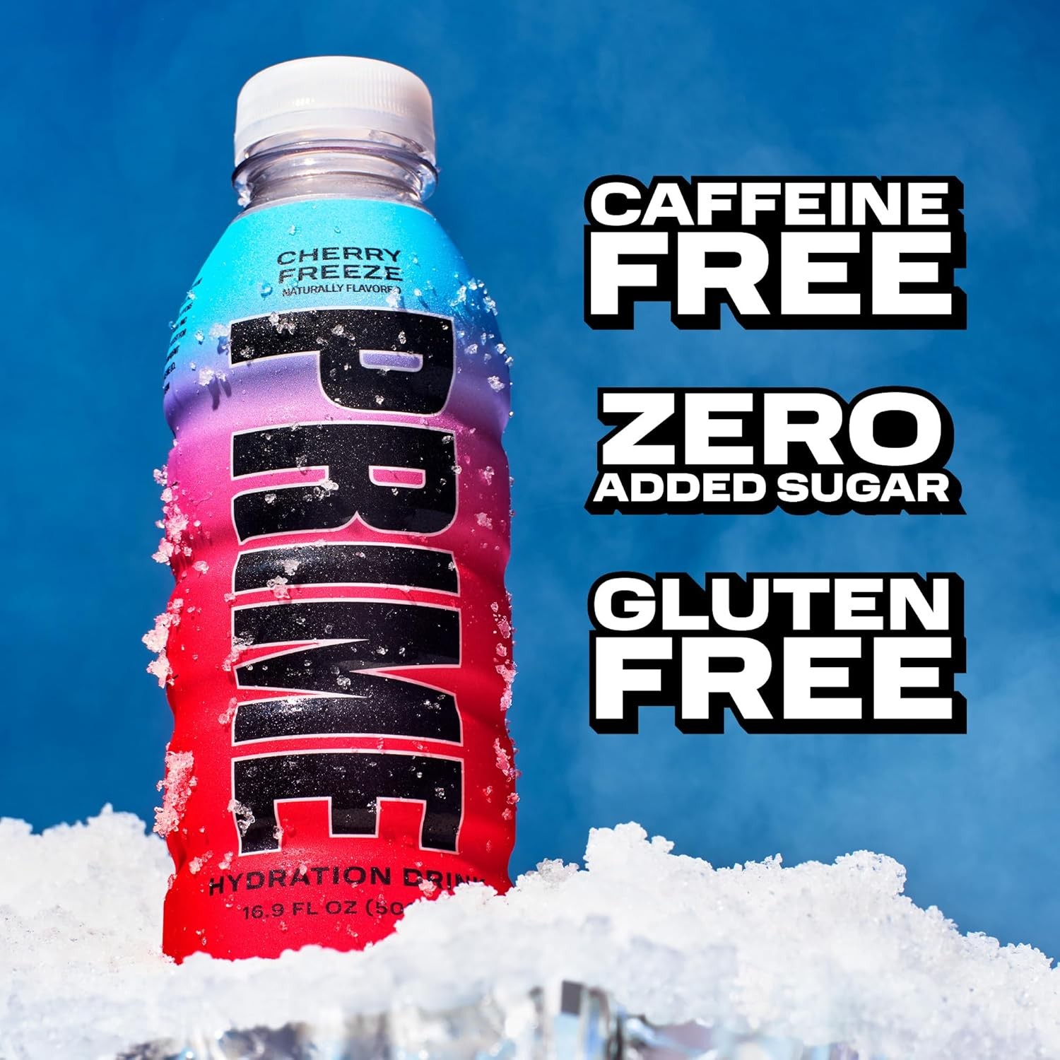 PRIME Hydration CHERRY FREEZE | Sports Drinks | Electrolyte Enhanced for Ultimate Hydration | 250mg BCAAs | B Vitamins | Antioxidants | 2g Of Sugar | 16.9 Fluid Ounce | 12 Pack thumbnail 3