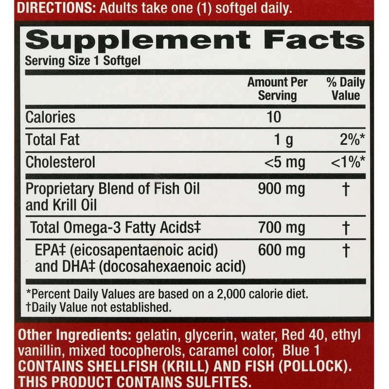MegaRed Advanced 4 in 1, 2x Concentrated Omega3- 900 mg (60ct) thumbnail 2