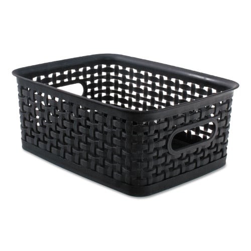 Advantus Weave Bins, 13.63 x 10.75 x 9, Black, 3/Pack (40329) thumbnail 2