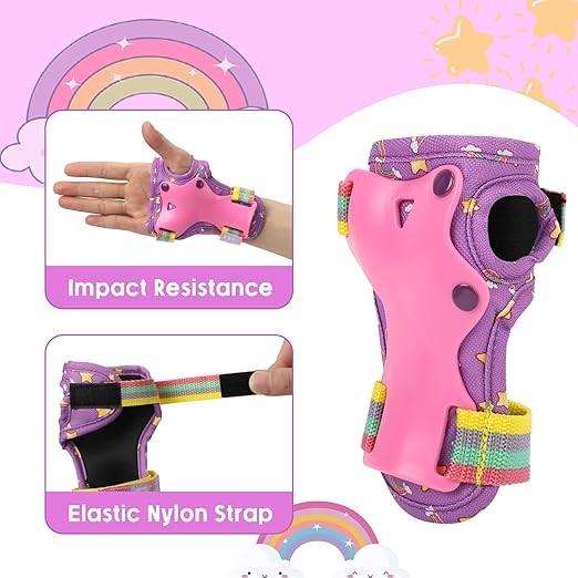 Kids Knee Pads for Girls Boys Toddler 3-8 Years Old Knee and Elbow Pads with Wrist Guards Youth Protective Gear Set for Skateboard Cycling Roller Bike Inline Scooter Skating thumbnail 5