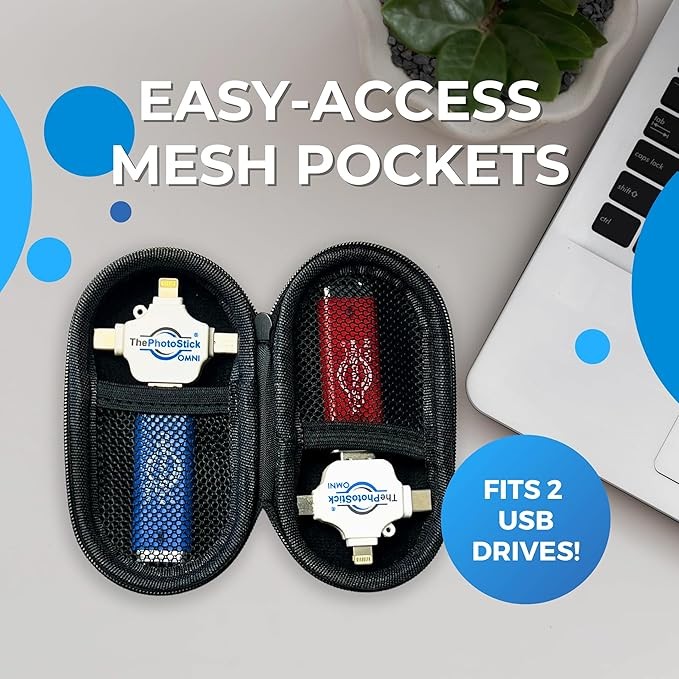 ThePhotoStickÂ® Omni Case | Protective USB Flash Drive Case | Water Resistant Electronics Storage | USB Organizer | Portable Electronics Accessories Case | Shockproof Hard Carrying Travel Case thumbnail 5