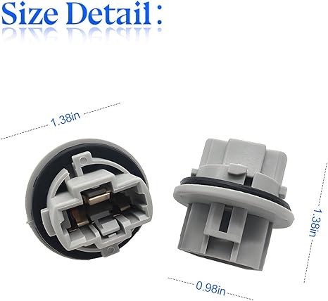 zipelo Front Turn Signal Light Bulb Plug Socket, 2 Pcs, Gray, Replacement OEM 90075-60060 Compatible with Many Vehicle Models thumbnail 2