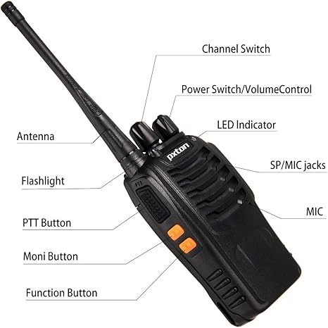 Walkie Talkies Rechargeable Long Range Two-Way Radios with Earpieces,2-Way Radios UHF Handheld Transceiver Walky Talky with Flashlight Li-ion Battery and Chargerï¼ˆ2 Packï¼‰ thumbnail 6