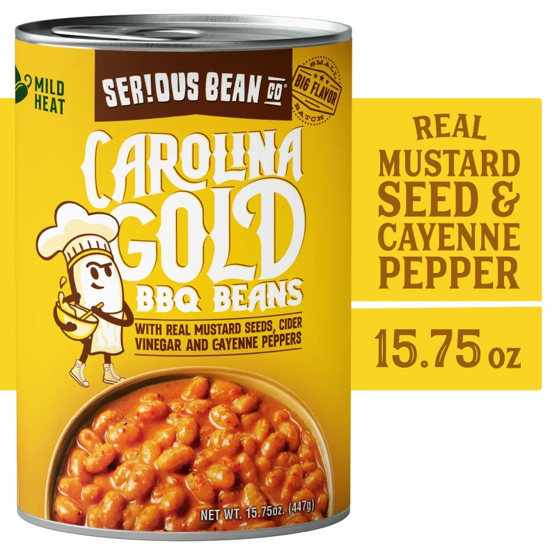 SERIOUS Bean Co Carolina Gold BBQ Beans, 15.75 Oz Can
