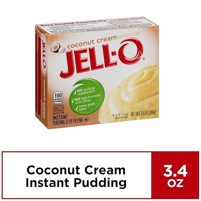Jell-O Coconut Cream Instant Pudding & Pie Filling Mix (24 ct Pack, 3.4 oz Boxes) thumbnail 4