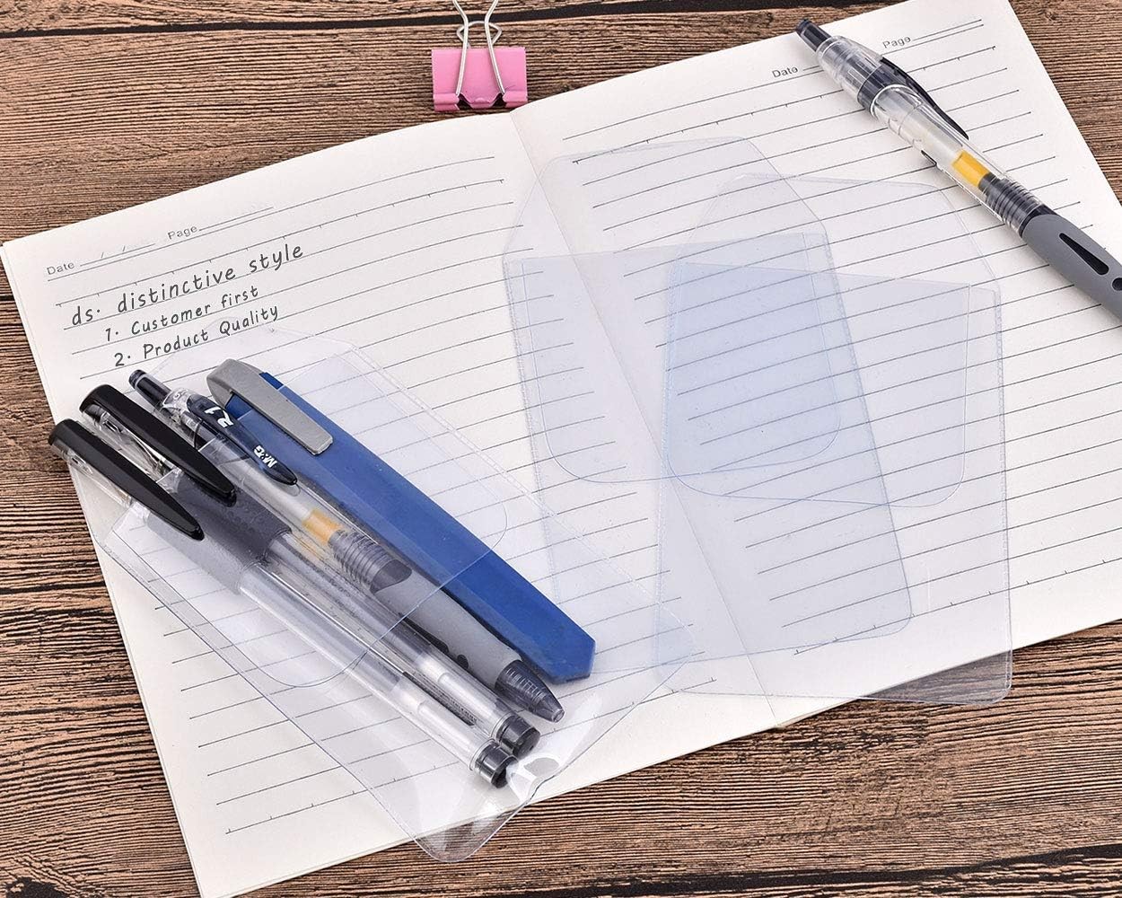 DS. DISTINCTIVE STYLE Shirt Pocket Protector 10 Pieces PVC Pocket Protectors for School Hospital Office Supplies (Clear) thumbnail 2