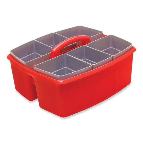 Storex Large Caddy with Sorting Cups, Red, 2/Carton (00981U02C) thumbnail 8