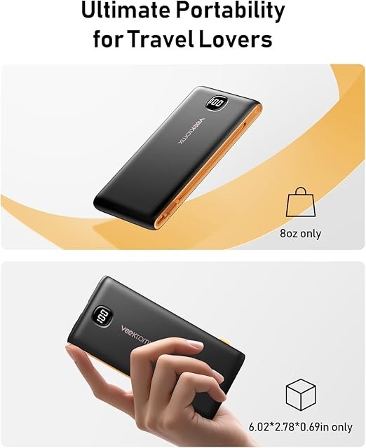Portable Charger Power Bank Built in Cables and Wall Plug, 10000mAh iPhone Battery Pack Fast Charging, USB C External Slim Power Bank, Travel Essentials Compatible with iPhone 16 15 14 13 Samsung iPad thumbnail 4