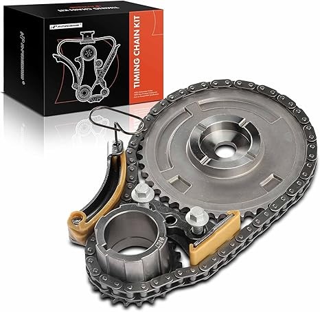 A-Premium Engine Timing Chain Kit W/Tensioner [OHV 8Cyl 4.3 4.8 5.3 6.0 6.2L] Compatible with Chevy, GMC, Hummer, Saab, Pontiac, Cadillac & Buick - Express, Silverado, Camaro, Sierra, H3, Yukon & More