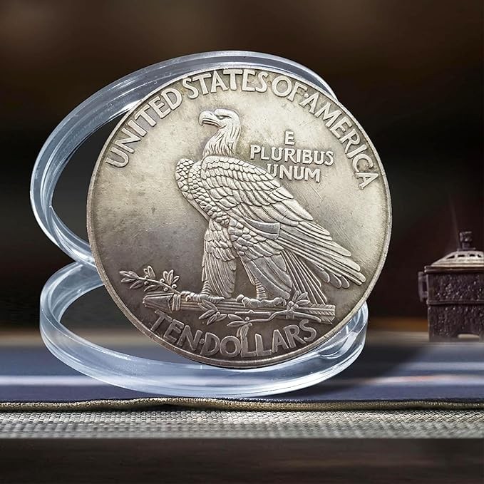 Antique Liberty Indian Head $10 Dollar Coin, Uncirculated Morgan Silver Dollar, Historical Shangui Ritual Coin, Rare Old Coins for Collectors & American Coin Collection(1908 1PCS) thumbnail 4