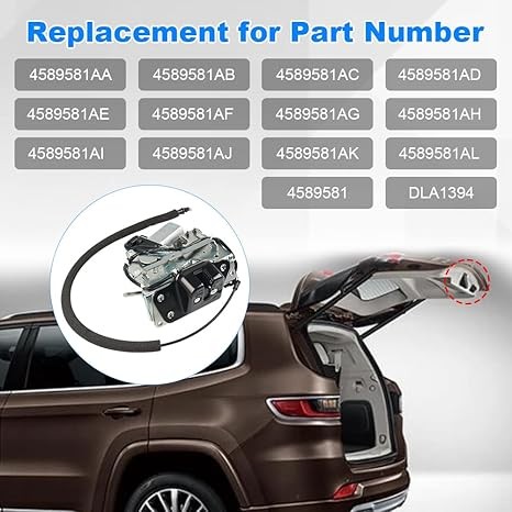 Rear Tailgate Trunk Lock Actuator Compatible with 2008-2020 Dodge Grand Caravan 2008-2016 Chrysler Town & Country 2008-2010 Jeep Commander 2012-2015 RAM C/V, Replacement for 4589581AA 4589581AL thumbnail 2