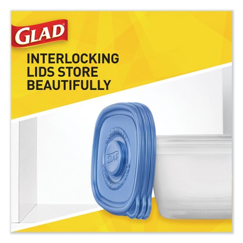 Glad Deep Dish Food Storage Containers, 64 oz, Plastic, 3/Pack (70045PK) thumbnail 3