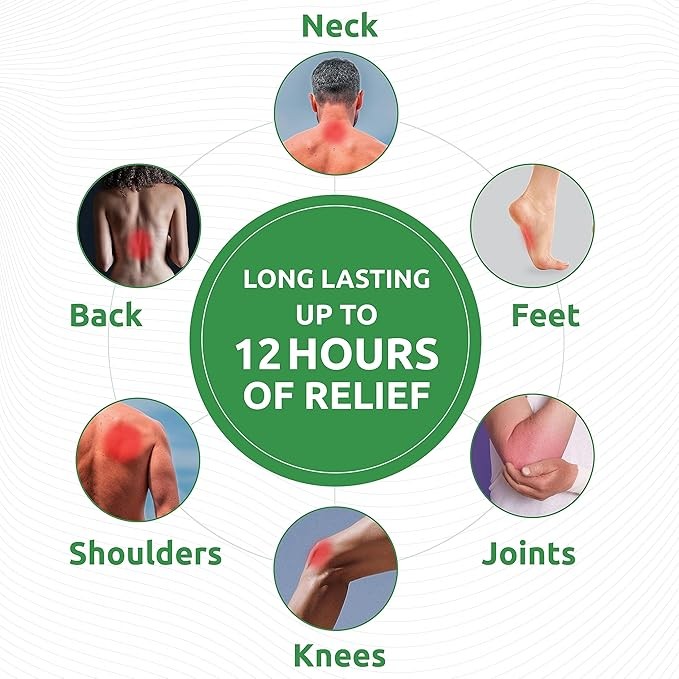 Knee Pain Relief Patch, Warming Herbal Plaster Pain Patches, Knee Patches for Pain Relief Bone on Bone Extra Strength,12 Hour Long Lasting Relief of Joint Pains, 12 Count thumbnail 5