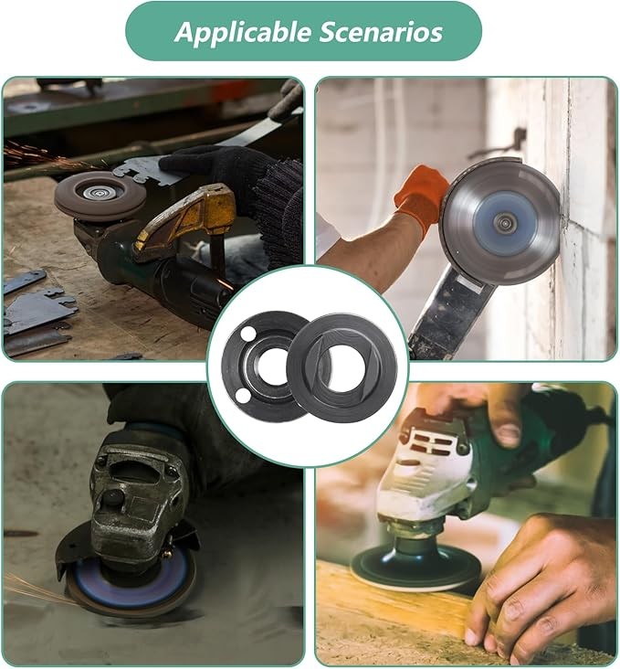 9pcs Angle Grinder Nuts, 1 Angle Grinder Wrench Spanner & 8 Angle Grinder Flange Nuts, 5/8-11 Metal Lock Compatible with Makita Dewalt Bosch Milwaukee Ryobi Metabo Grinder Nuts thumbnail 5