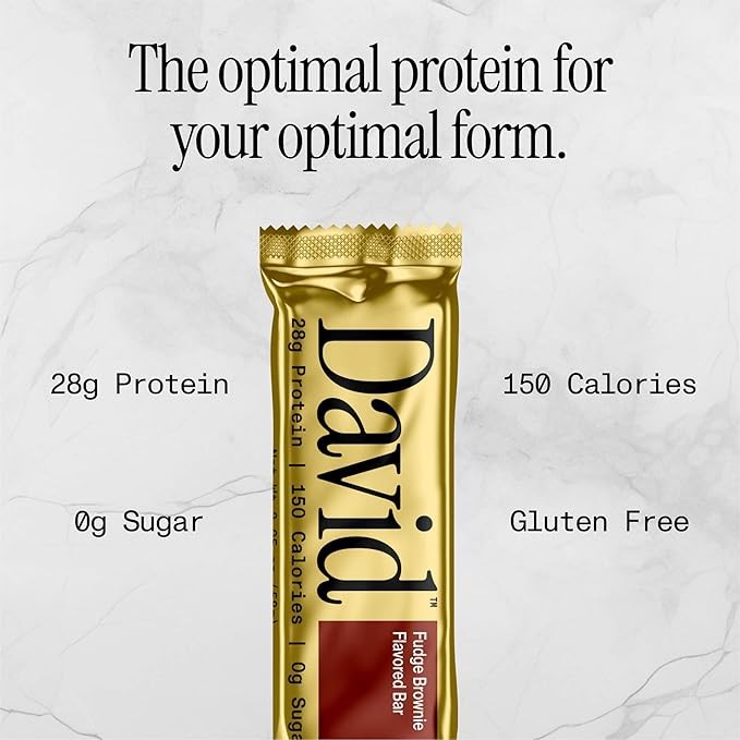 David, Protein Bar, Variety Pack, Pack of 6 Protein Bars | 28g of Protein | 150 Calories | 0g of Sugar - High Protein, Low Carb, Gluten Free Protein Bar thumbnail 3