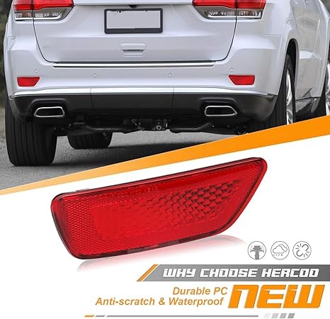 HERCOO Rear Bumper Reflector Light Lamp Compatible with Jeep Grand Cherokee 2012-2018, Patriot 2013-2017, Dodge Journey 2012-2020, Pack of 2 thumbnail 2