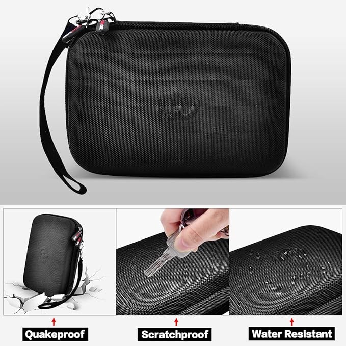 Case for Andis Professional T-Outliner Beard & Hair Trimmer, Model GTO 04780/04710/04603/04775, with Mesh Pocket for Attachment Set - Bag Only (Black+Grey Inner) thumbnail 2