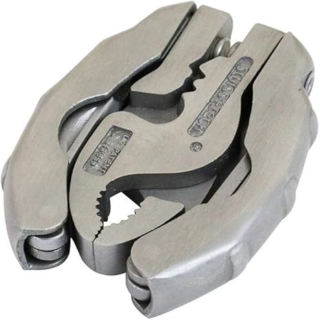 SWISS+TECH ST50016 Polished Stainless Steel 9-in-1 Micro Pocket Multitool with Screwdrivers, Pliers (Single Pack) thumbnail 3