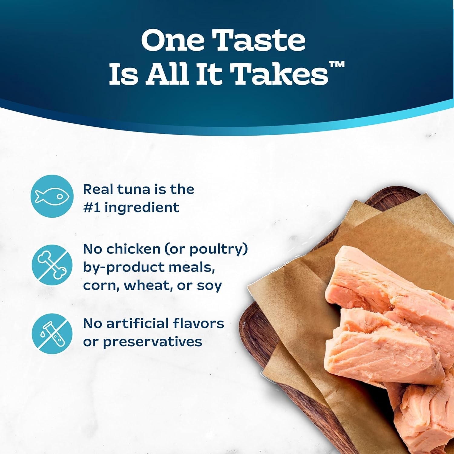 Blue Buffalo Tastefuls Flaked Wet Cat Food, Made with Natural Ingredients, Tuna, 3-oz Cans (24 Count) thumbnail 3