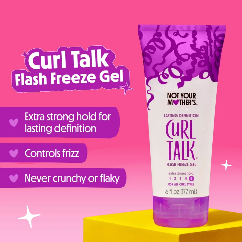 Not Your Mother's Curl Talk Lasting Definition Flash Freeze Gel, Extra Strong Hold, 6 fl oz thumbnail 3
