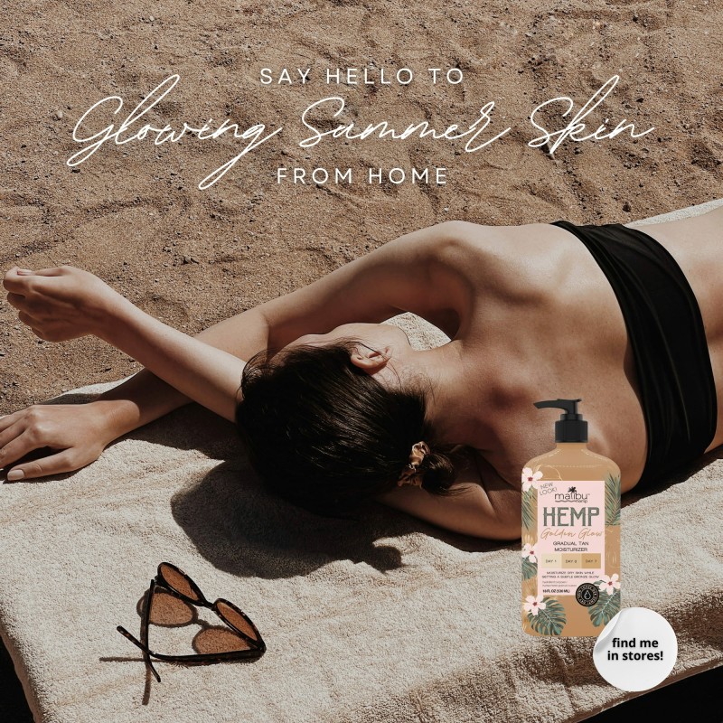 Malibu Hemp Golden Glow Body Moisturizer for Dry Skin thumbnail 2