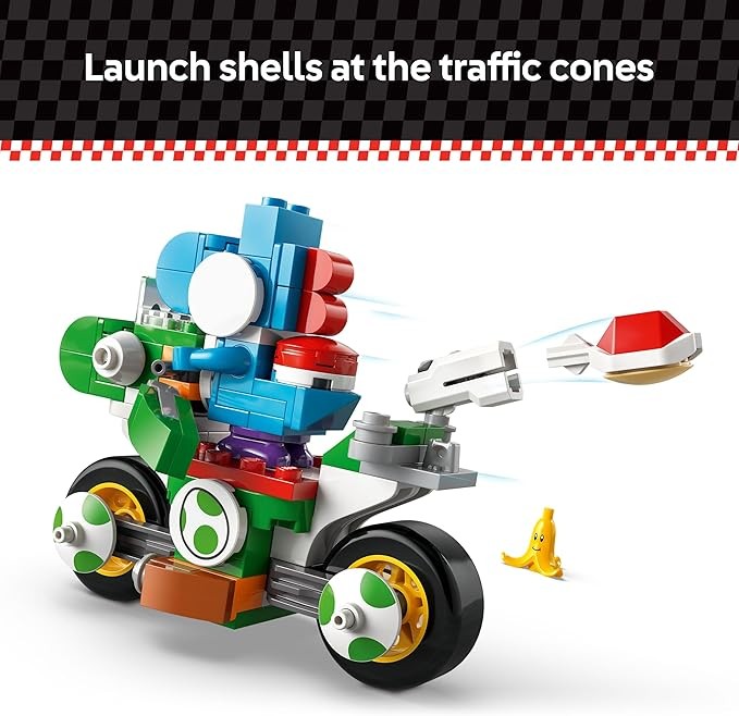LEGO Super Mario: Mario Kart Yoshi Bike - Building Toy Set for Kids, Boys and Girls, Ages 7+ - Mario Kart Toy for Fans with Blue Yoshi - Gift Idea for Birthdays - 72031 thumbnail 4