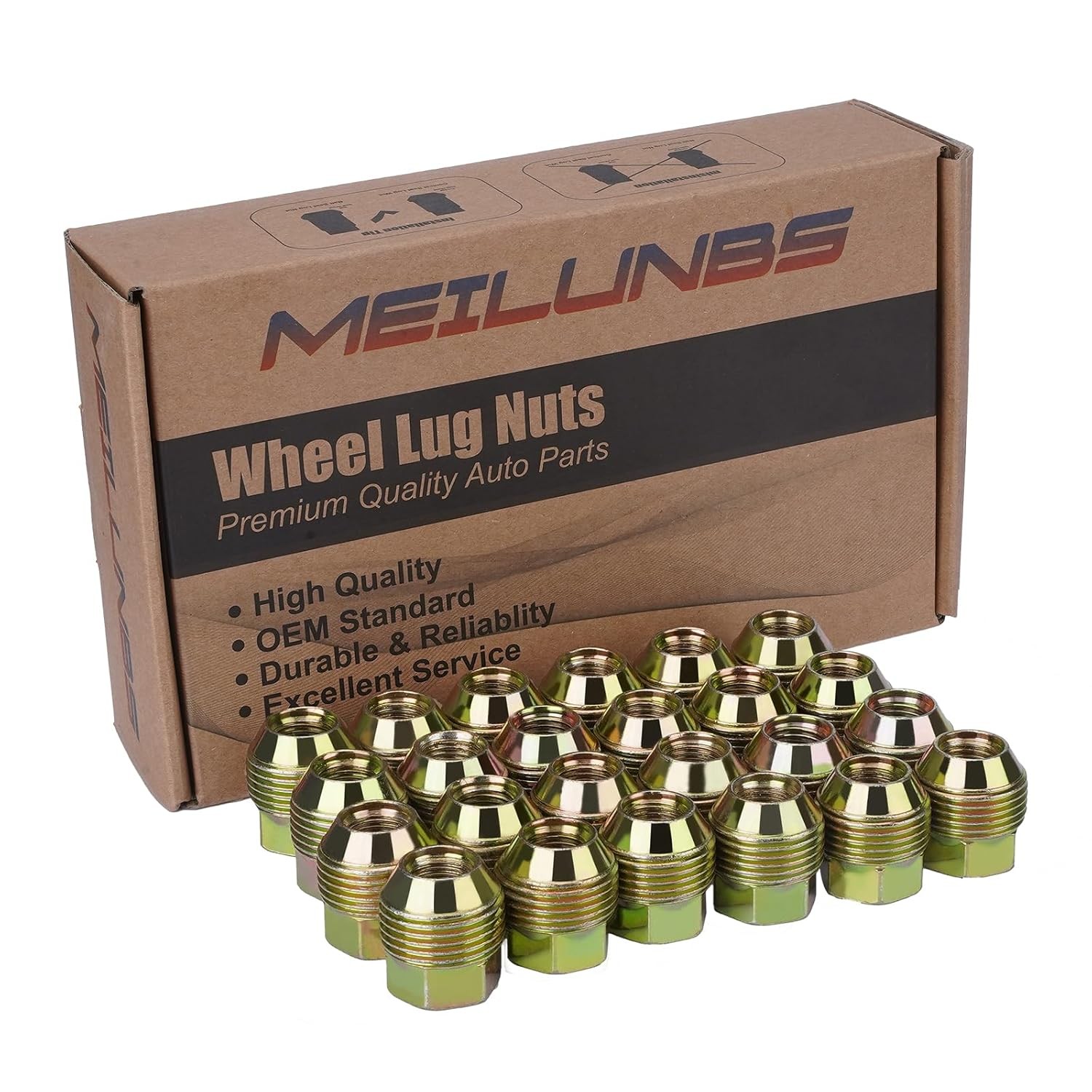32PCS M14x1.5 OEM Factory Wheel Lug Nuts Replacement for Silverado Sierra 1500 Yukon Avalanche Suburban Express 1500 C1500 K1500 Escalade Traverse - 6 Lug Zinc Alloy Wheel Nuts