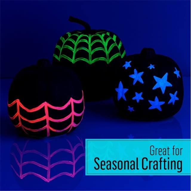 FolkArt Neon Blacklight Acrylic Craft Paint, Matte Finish, Green, 2 fl oz thumbnail 5