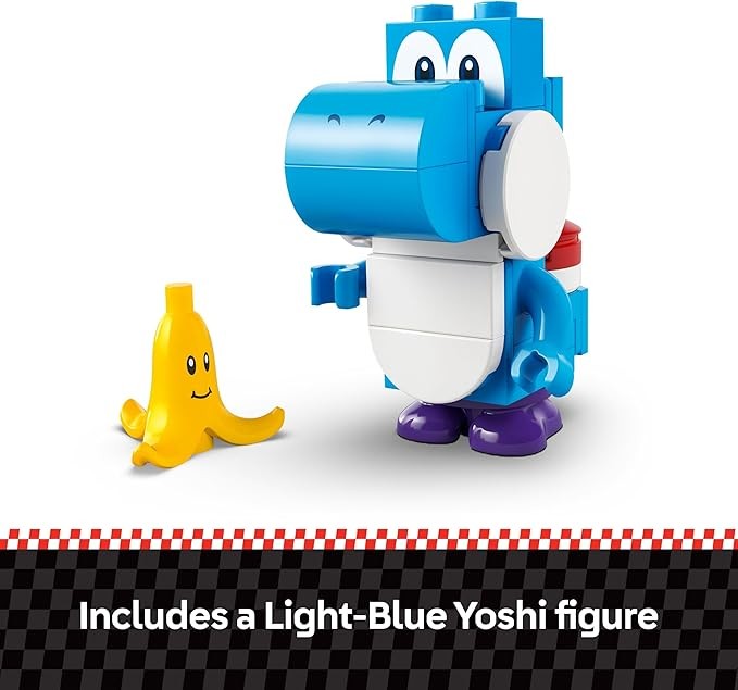 LEGO Super Mario: Mario Kart Yoshi Bike - Building Toy Set for Kids, Boys and Girls, Ages 7+ - Mario Kart Toy for Fans with Blue Yoshi - Gift Idea for Birthdays - 72031 thumbnail 5