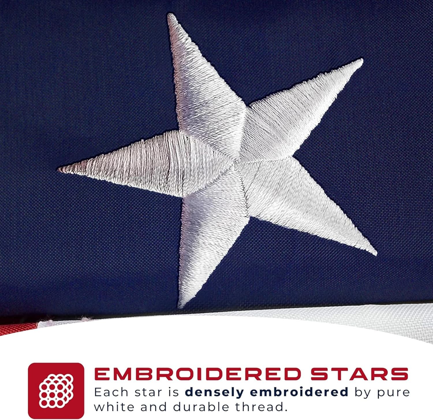 Shop72 American Flag, 3x5 American Flag Outdoor Heavy Duty, Embroidered Stars, Allegiance to USA, Bandera De Estados Unidos, For Outdoor and Indoor thumbnail 2