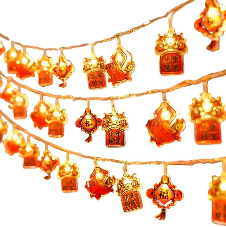 Spring Festival Lights Battery Operated Colored String Lights Holiday Home Decor Decorative New Year Dangling Ornaments For thumbnail 4