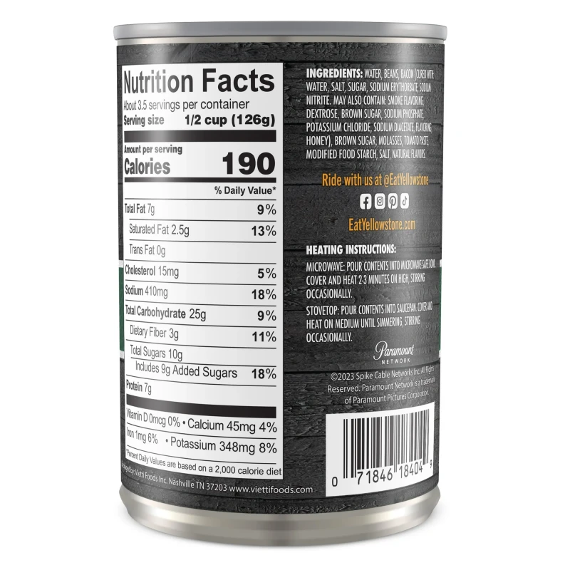 Yellowstone Baked Beans with Bacon, No Allergens, Gluten-Free, Canned Beans, 15 oz. Can. thumbnail 3
