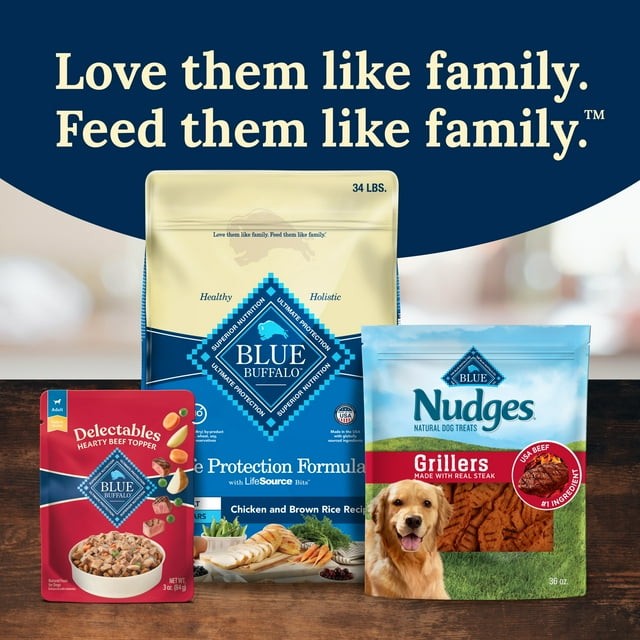 Blue Buffalo Delectables Natural Wet Dog Food Toppers, Hearty Beef, 3-oz Pouch thumbnail 3