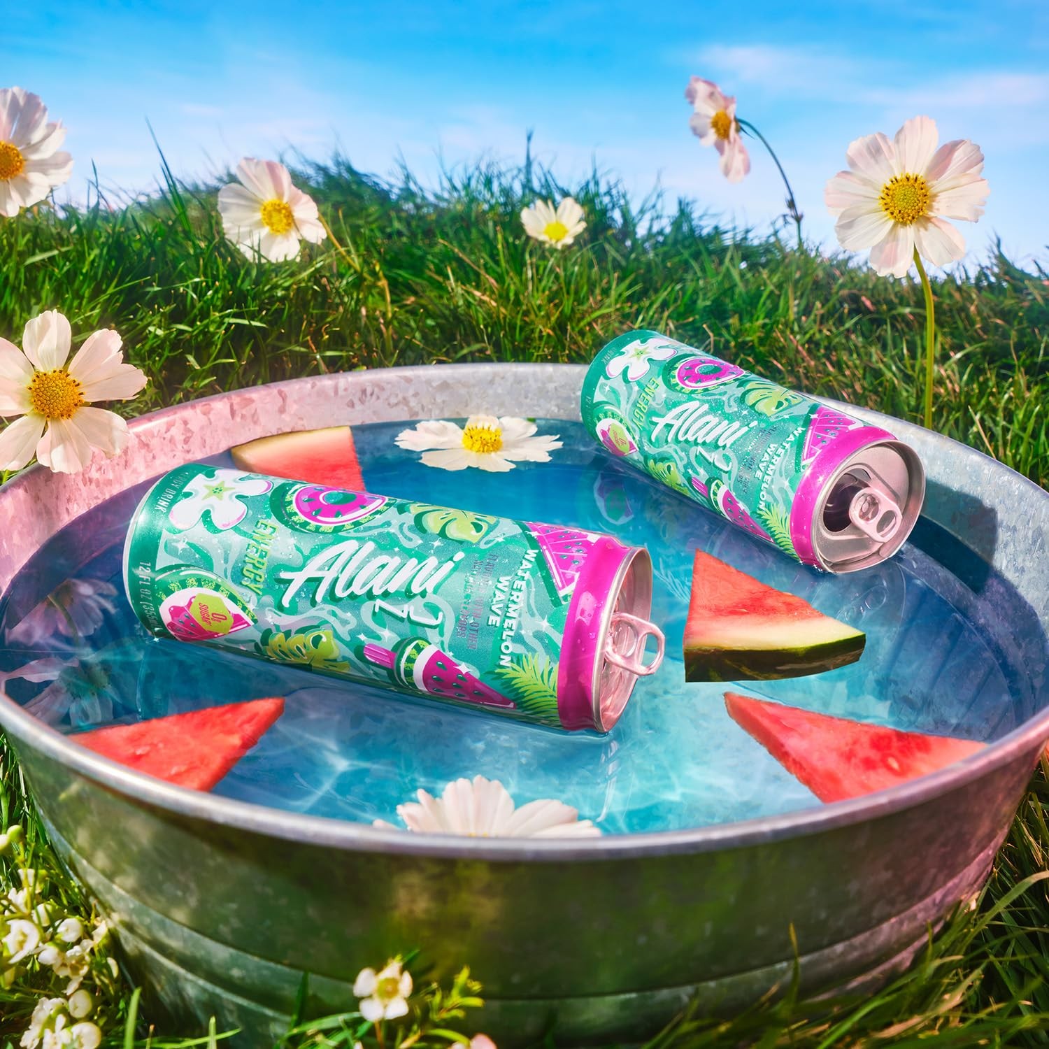 Alani Nu WATERMELON WAVE Sugar Free, Low Calorie Energy Drinks | 200mg Caffeine | Biotin B Vitamins | Zero Sugar | 10 Calories | 12 Fl Oz Cans | 12 Pack thumbnail 2