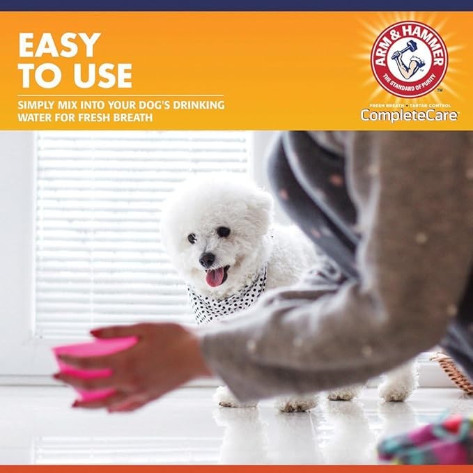 Arm & Hammer Complete Care Fresh Dental Water Additive for Dogs, 16 Fl Oz - Flavorless Dog Water Additive, Dog Mouth Wash, Dog Dental Rinse, PetWater Additive, Pets Dental Care for Bad Breath thumbnail 4
