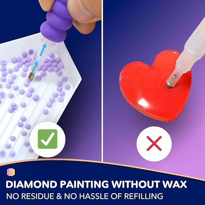 E-Painter for Diamond Painting + AKKU and USB-C - PURPLE - wireless Diamond Painting pen with vacuum pump - Diamond Painting accessories for setting AB stones without wax thumbnail 3