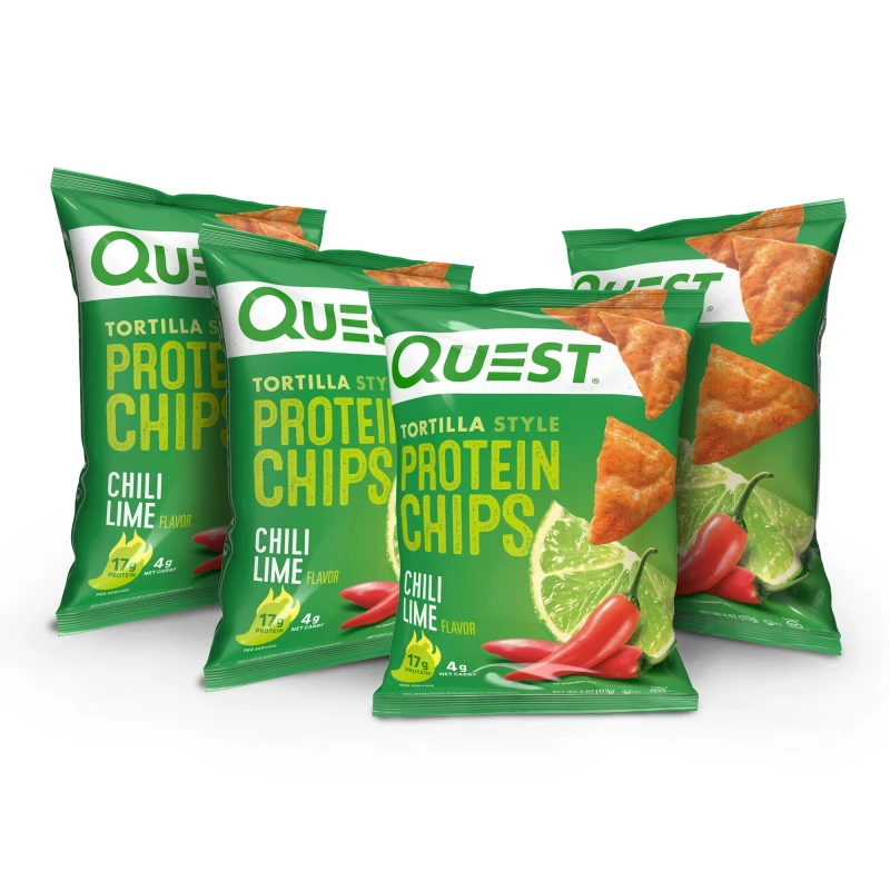 Quest Tortilla Style Protein Chips, Chili Lime, 1.1oz - 4 Count Bags thumbnail 2