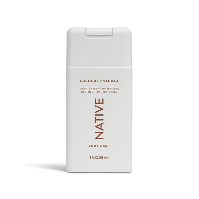 Native Body Wash, Sulfate Free, Coconut & Vanilla, for Women and Men, Travel Size 3 oz thumbnail 3