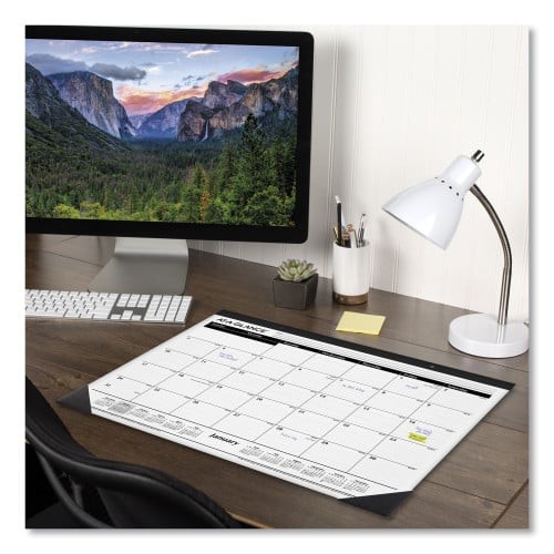 AT-A-GLANCE Ruled Desk Pad, 22 x 17, White Sheets, Black Binding, Black Corners, 12-Month (Jan to Dec): 2025 (SK2400) thumbnail 4