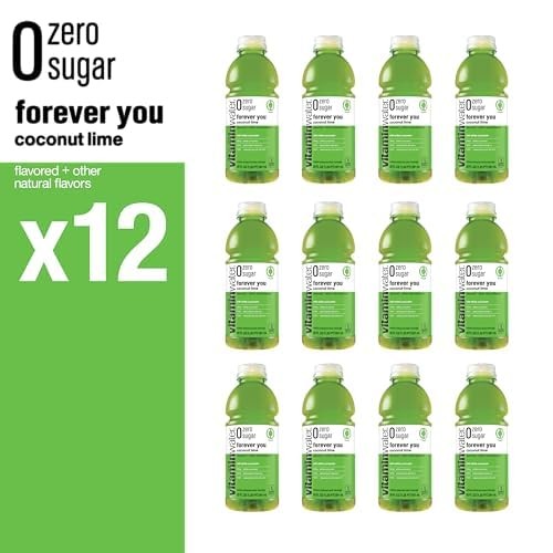 vitaminwater zero forever you nutrient enhanced water w/vitamins, coconut-lime, 20 fl oz, 12 Pack thumbnail 4