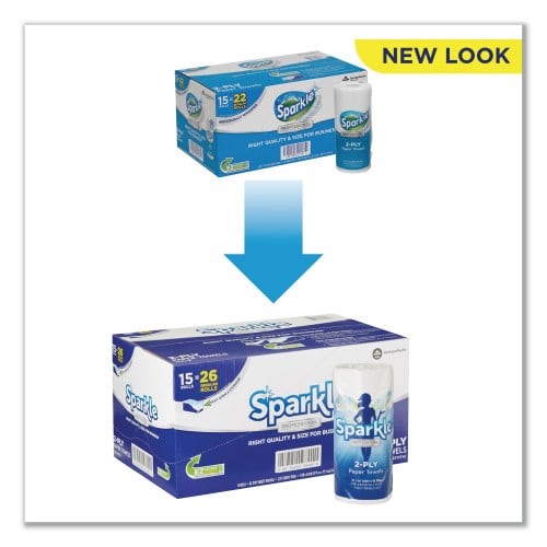 Georgia Pacific Professional Sparkle ps Premium Perforated Paper Kitchen Towel Roll, 2-Ply, 11 x 8.8, White, 85/Roll, 15 Rolls/Carton (2717714) thumbnail 3