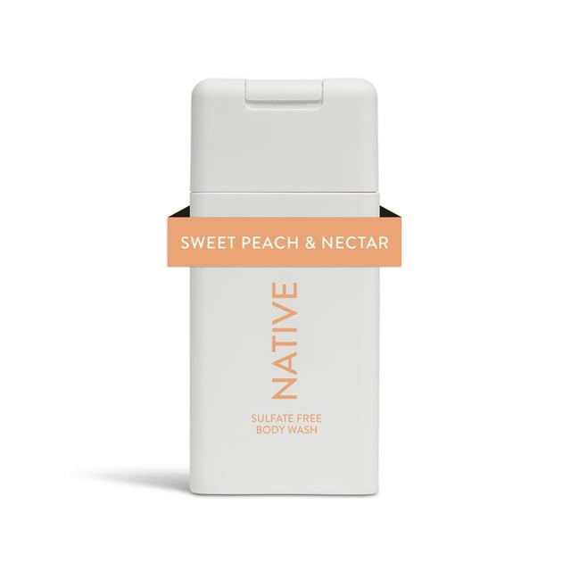 Native, Sulfate Free, Paraben Free, Sweet Peach & Nectar, for Women and Men, Travel Size 3 oz