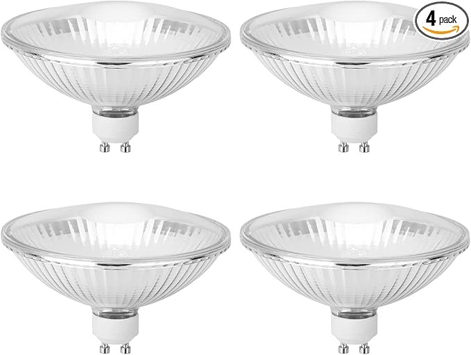 Dimmable GU10 Based AR111/FR111 Halogen Bulb, 75W 900LM Reflector Flood Light for Down Light Track Light Warm White 3000K (Pack of 4)
