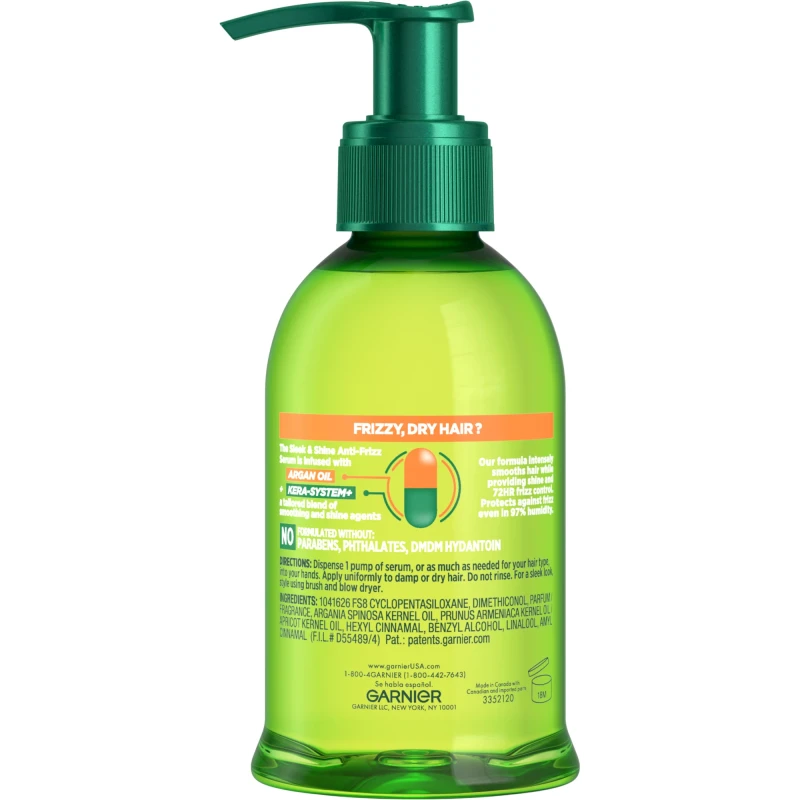 Garnier Fructis Frizz Control Hair Serum with Kera System Argan Oil, All Hair Types, 5.1 fl oz thumbnail 3
