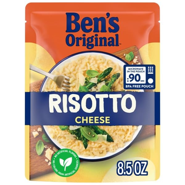 BEN'S ORIGINAL Risotto Cheese Flavored Rice, Easy Dinner Side, 8.5 oz Pouch (Pack of 12) thumbnail 6