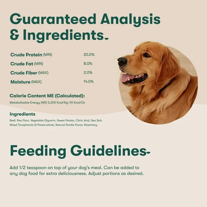 Jinx Crumbles Beef Recipe Flavor-Boosting Natural Dog Food Topper, 4 oz Bag thumbnail 3